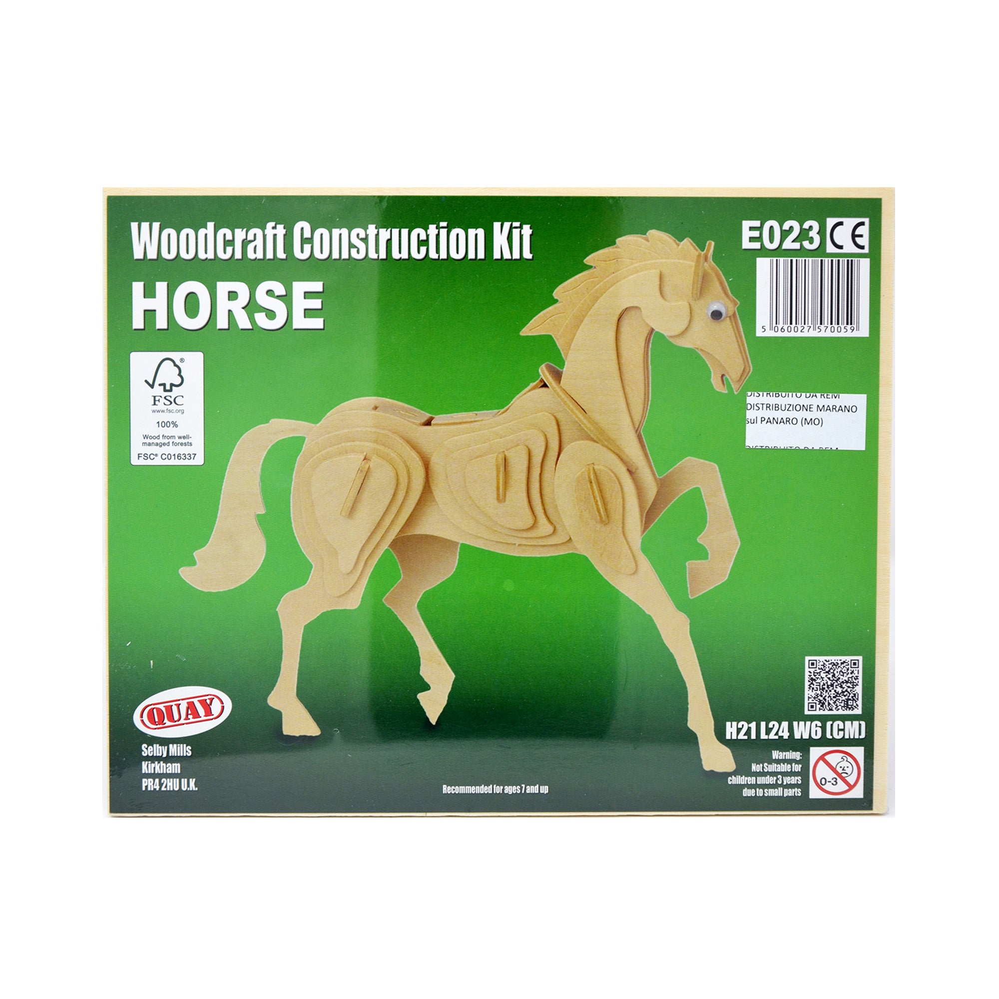 Puzzle tridimensionali in legno - Cavallo