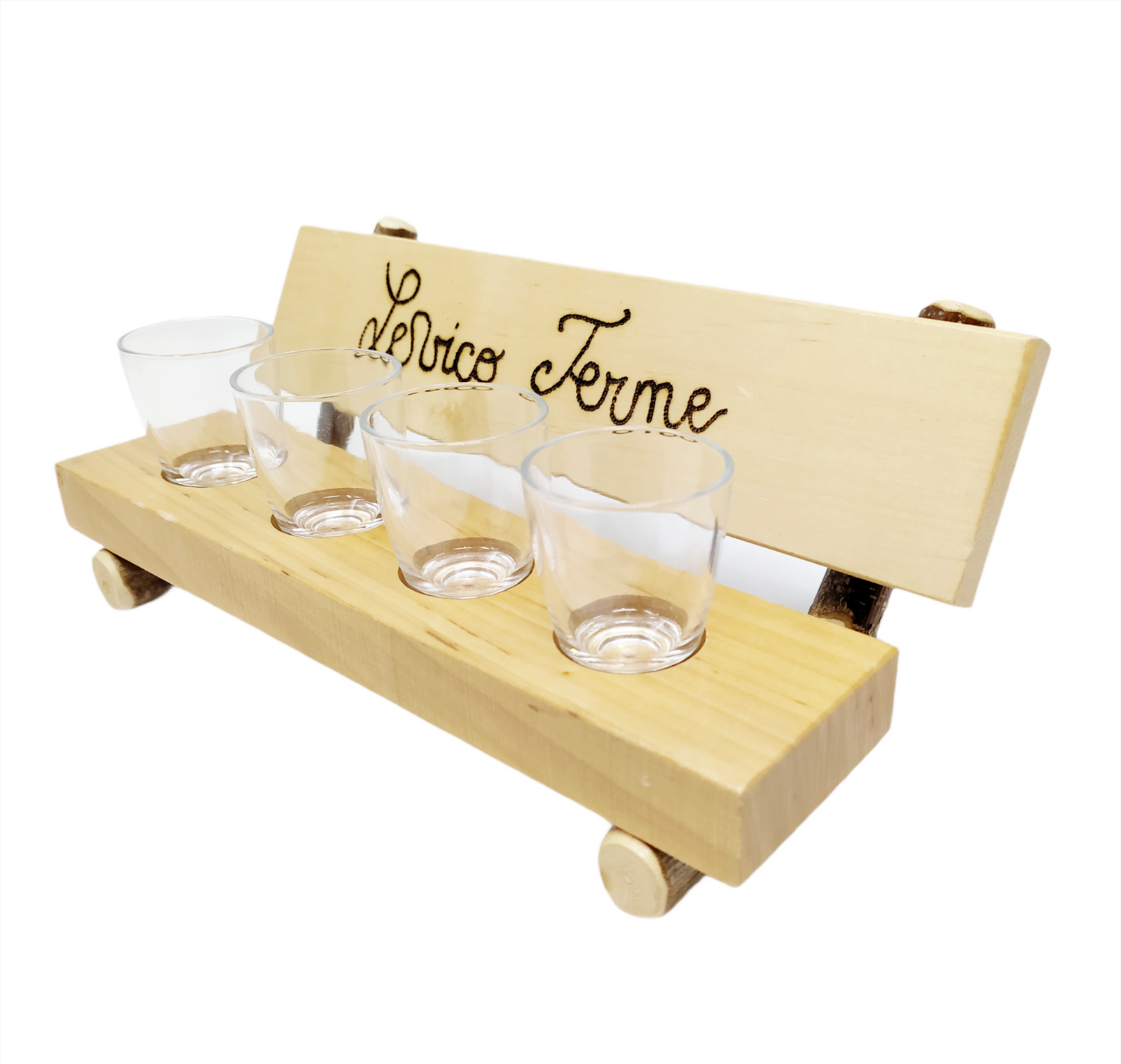 Porta Bicchierini in Legno Personalizzabile - Panchina