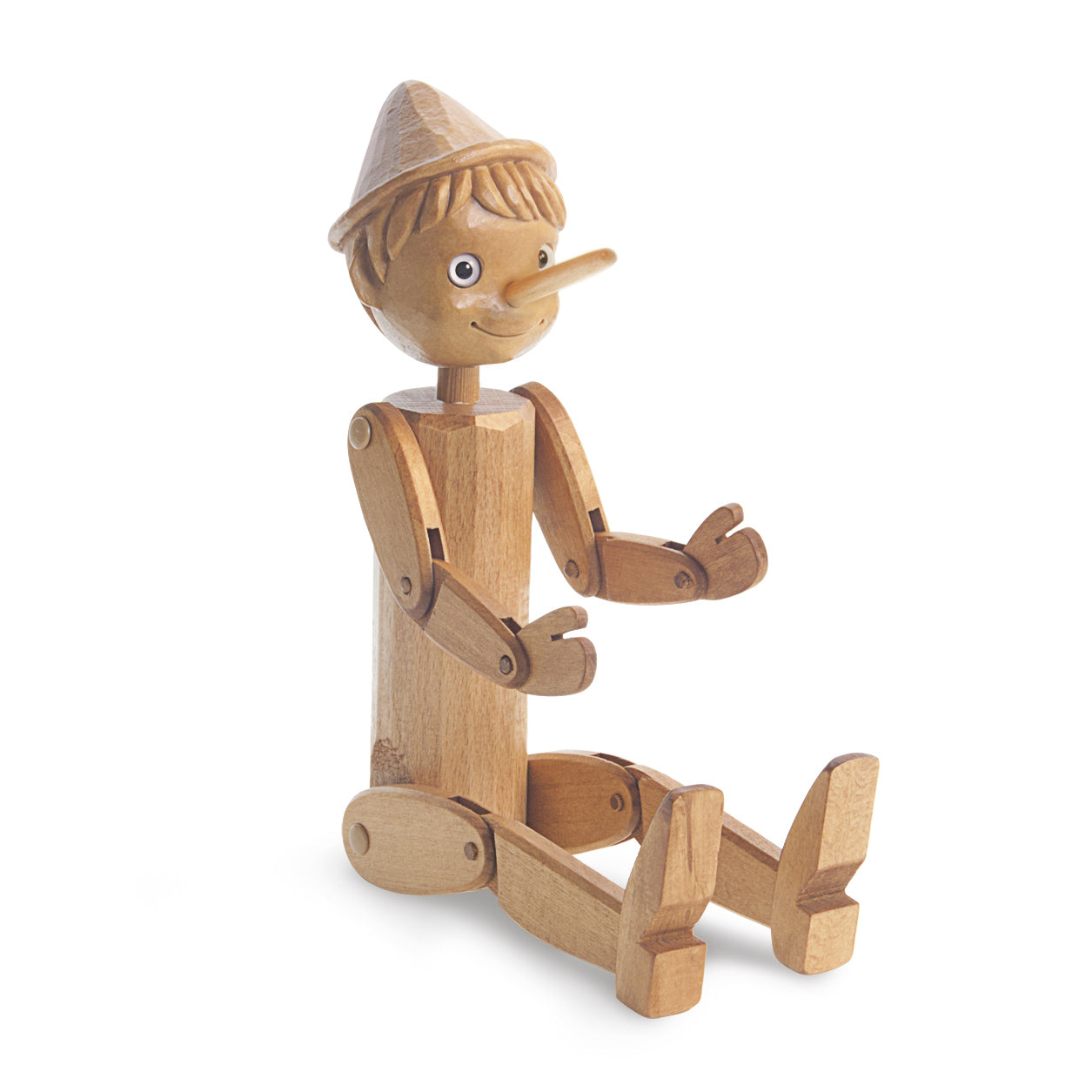 Burattino - Pinocchio in legno di faggio e pasta di legno