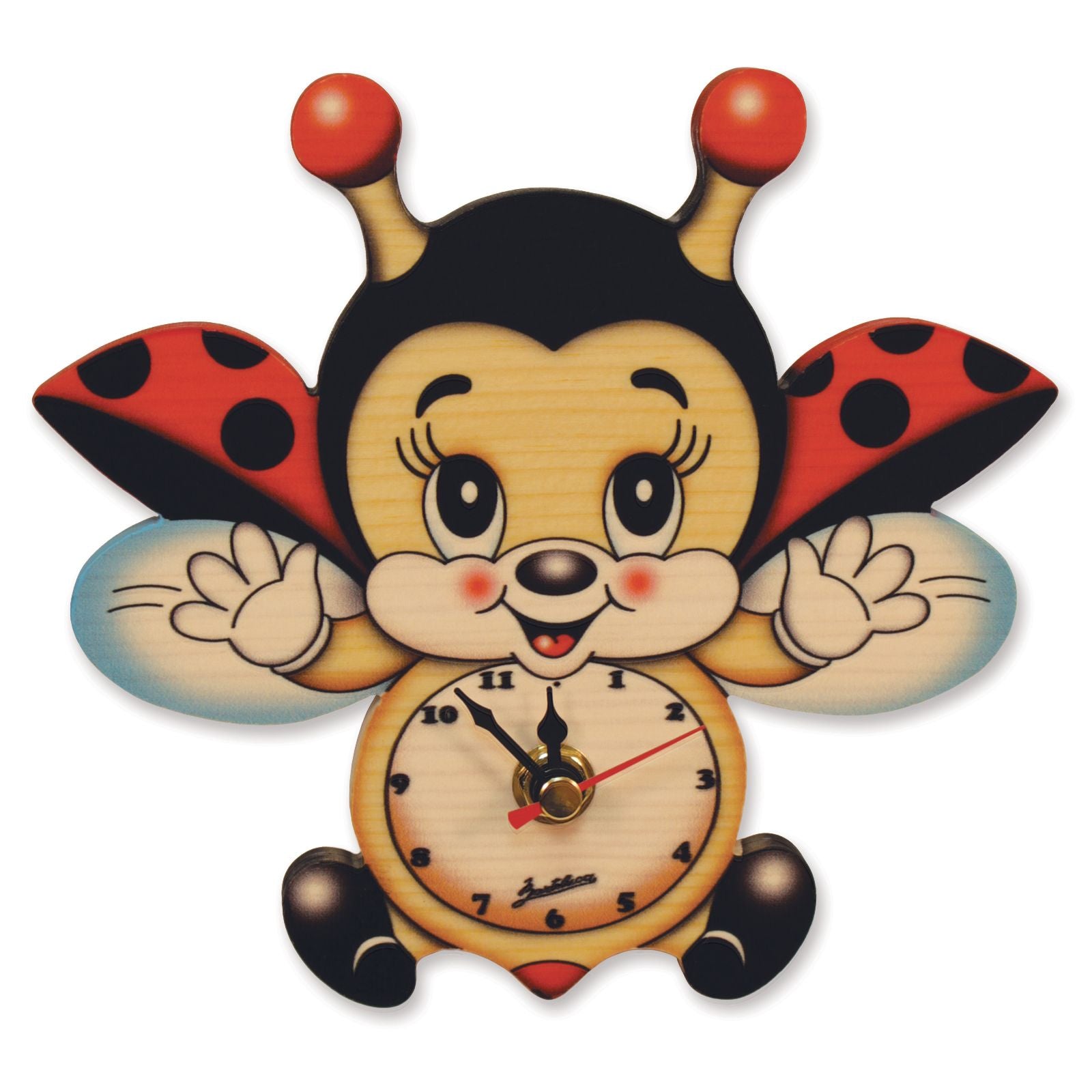 Orologio a pendolo da parete - Coccinella in volo