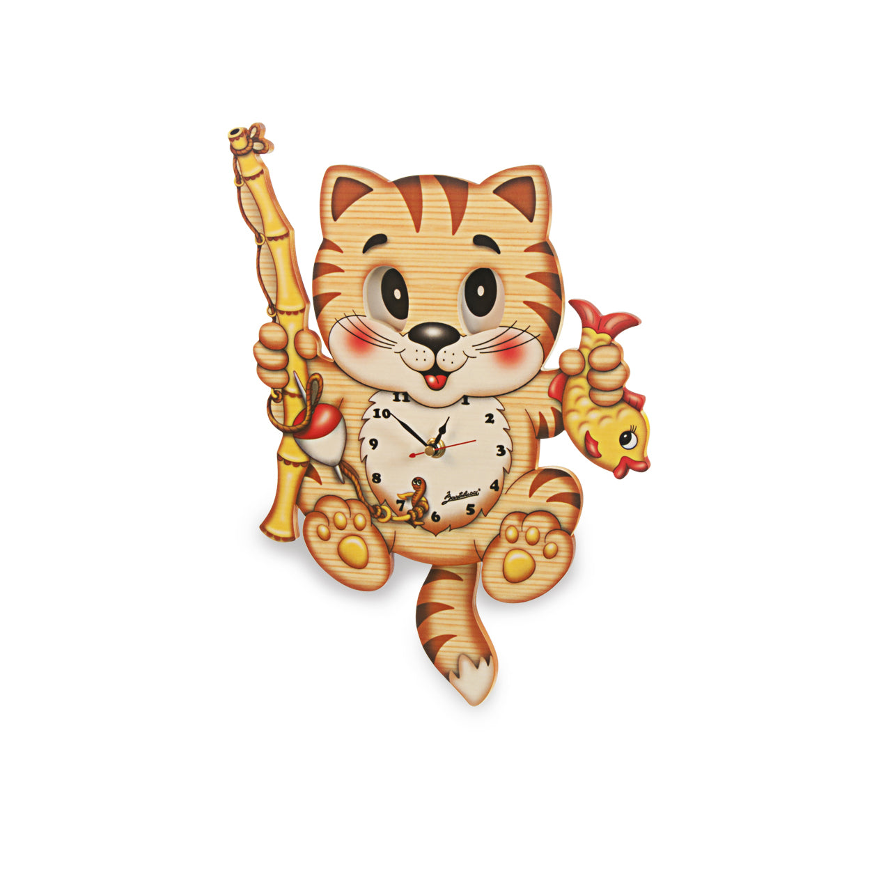 Orologio da parete con movimento ochhi - Gatto pescatore