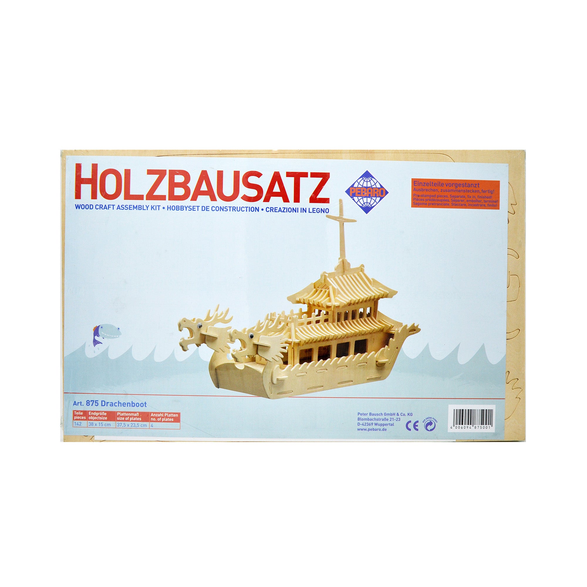 Puzzle tridimensionali in legno - Dragon Boat