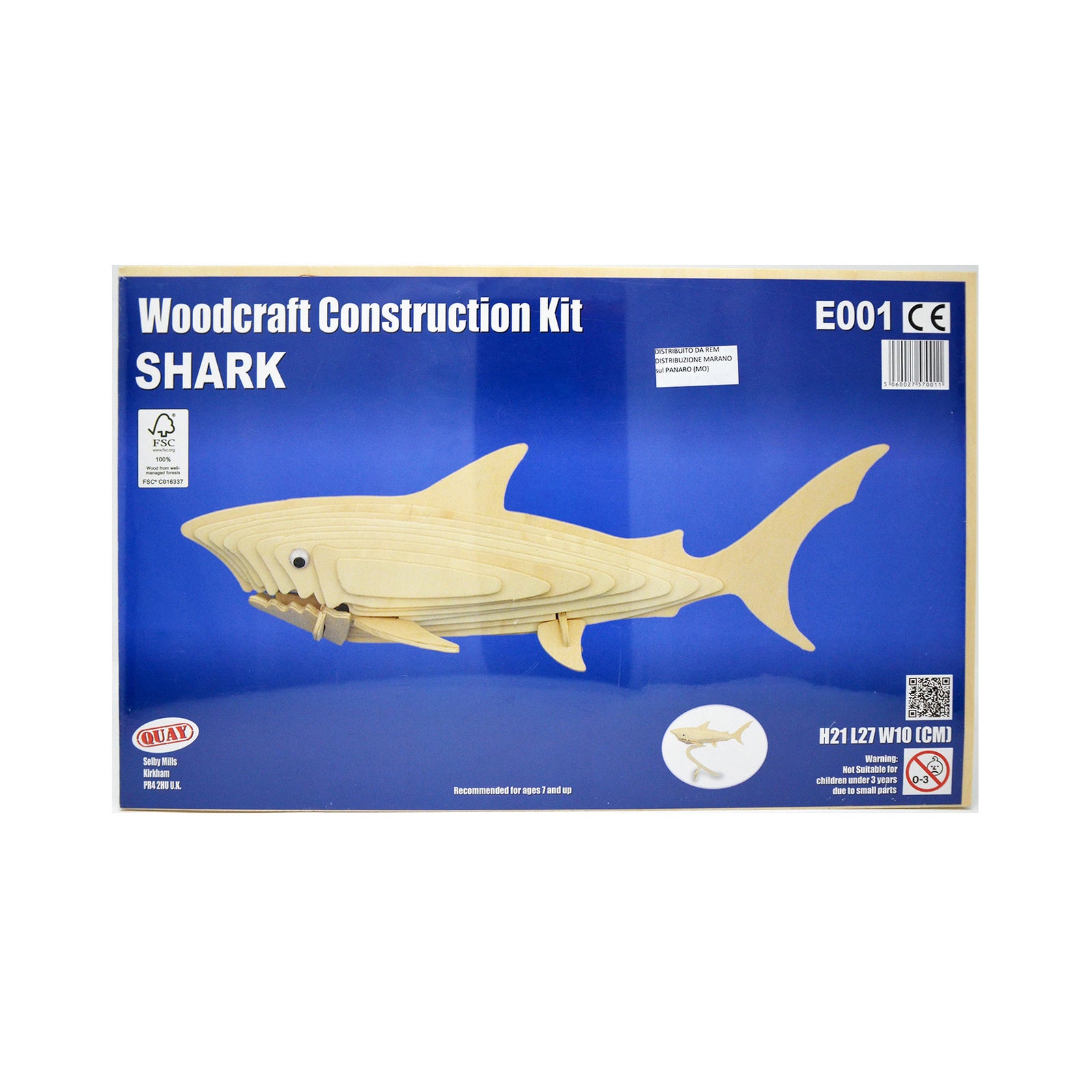 Puzzle tridimensionali in legno - Squalo