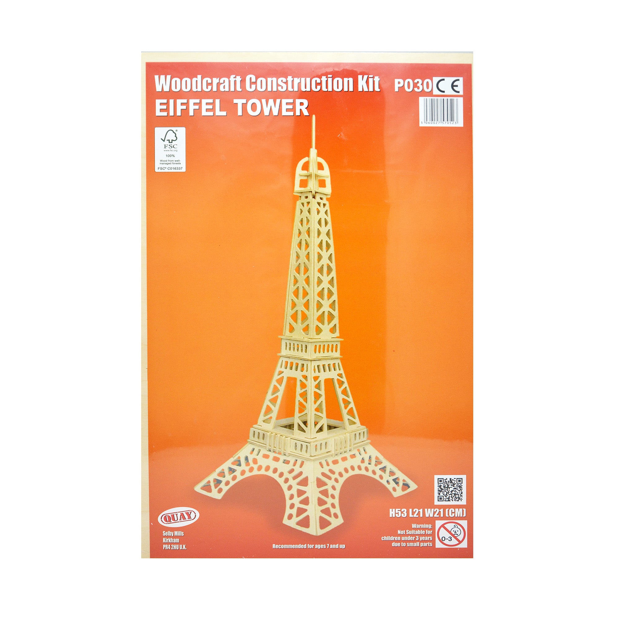 Puzzle tridimensionali in legno - Torre Eiffel