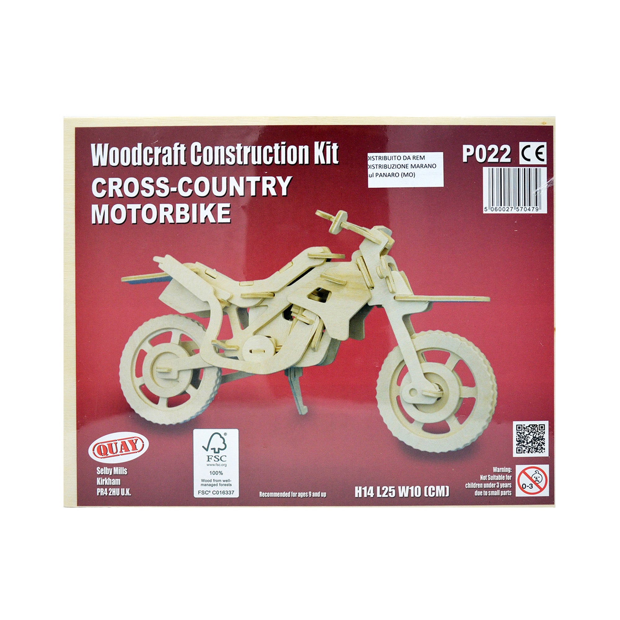 Puzzle tridimensionali in legno - Cross-Country Motorbike