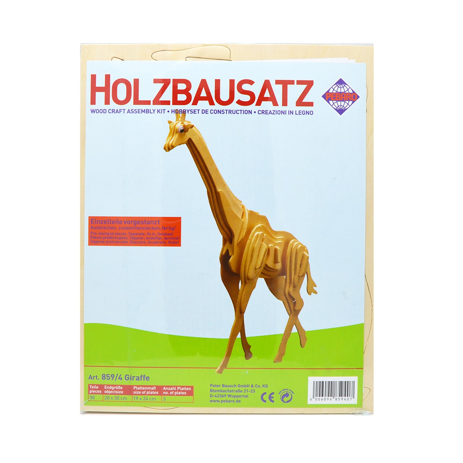 Puzzle tridimensionali in legno - Giraffa