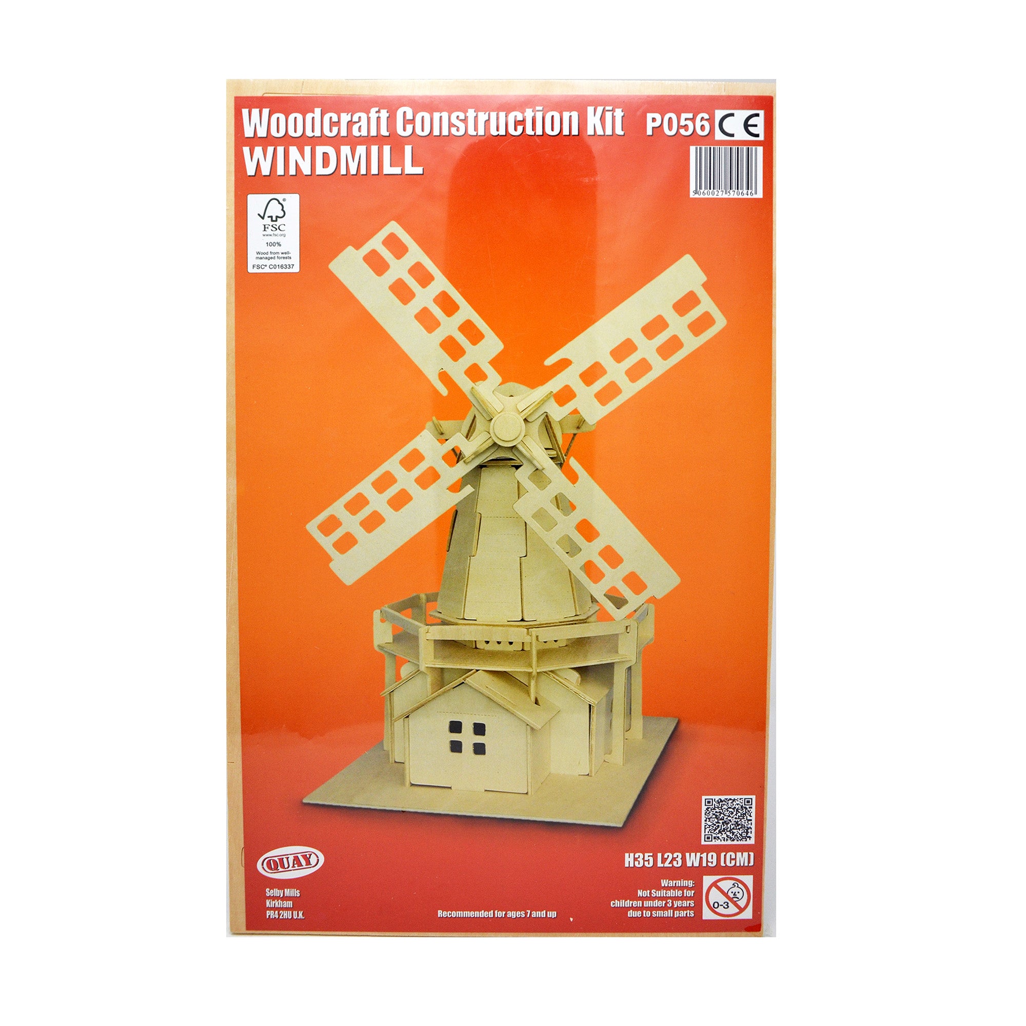 Puzzle tridimensionali in legno - Mulino a vento