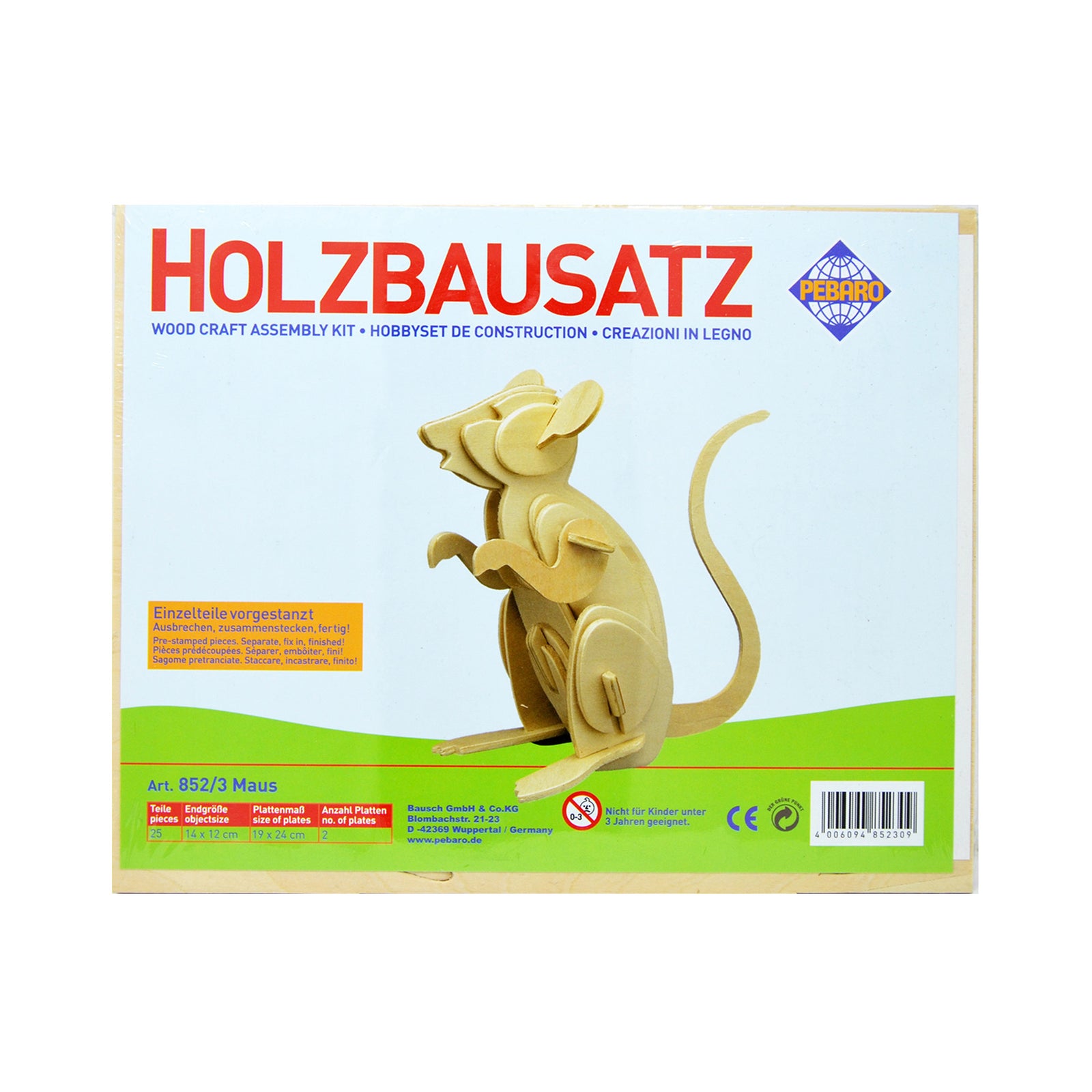 Puzzle tridimensionali in legno - Topo